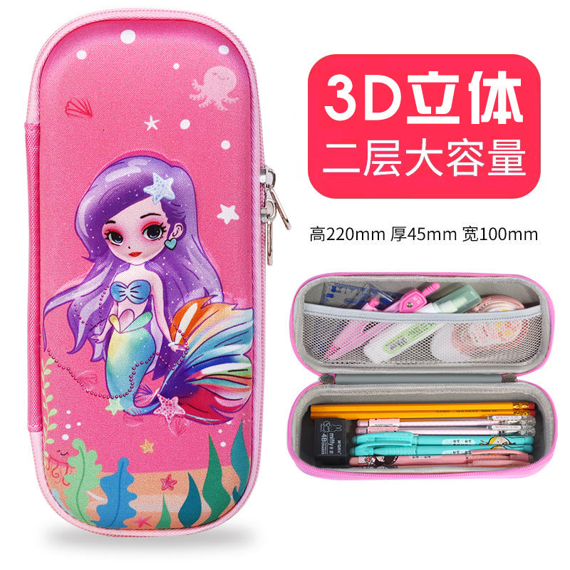 New 3D three-dimensional multi-functional stationery box, children's day gift for primary school students, cartoon large-capacity pencil case creativity