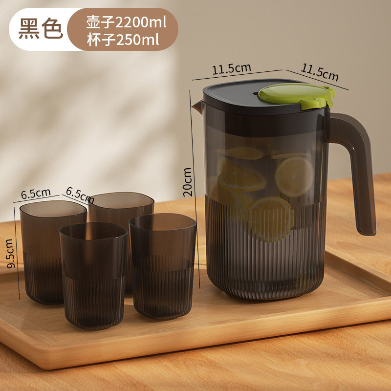 Refrigerator cold water bottle for homelarge capacity cold water cup high temperature resistant plastic beverage bucket cold brew kettle fruit tea cold water bottle