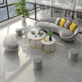 Nordic sales office reception curved double sofa office clothing store rest area furniture coffee table set
