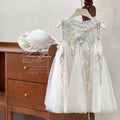 【clearance】girls' summer dress - stylish mesh tank dress, princess dress for little girls, birthday & first birthday outfit