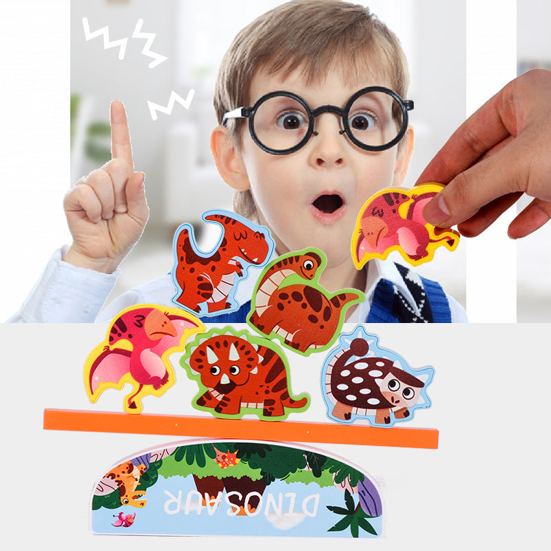 【half price clearance】dinosaur high balance stacking game - tabletop toy for boys and girls, perfect for kids' parties