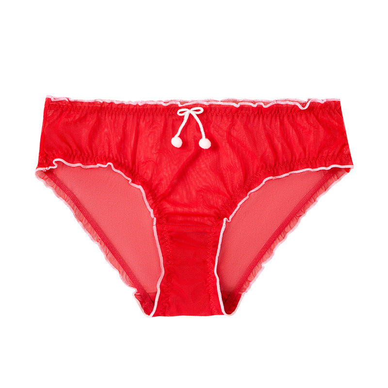 zodiac year mesh sexy women's panties lace breathable transparent comfortable low-rise briefs