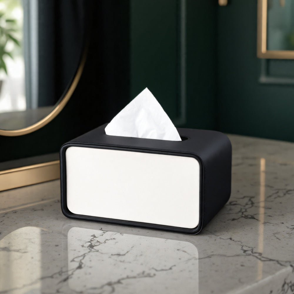 Oval tissue box, living room, high-end home dining room, creative light luxury coffee table, desktop remote control, storage and paper drawing