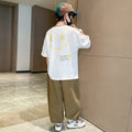 Boys' summer outfit set  new style kids short sleeve mosquito pants casual two-piece set mid-to-large children's clothing boys' clothes