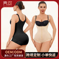 shoulder strap zipper triangle jumpsuit body shaping garment shaping lace edge tummy control waist lifting butt body shaping garment for women