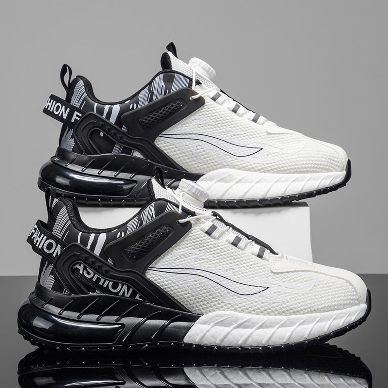 Rotating buckle men's shoes spring 2026 new youth casual running sneakers height increasing versatile dad shoes trendy sneakers