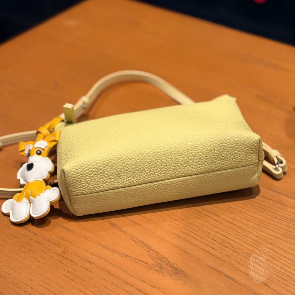 26new arrivalkoreanniche style first-layer cowhide casualsatchel mahjong bag normcore style classy sense can be worn cross-body small square bag