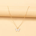 Butterfly necklace wholesale european and american cross-border jewelry simple fashion versatile nichesweater accessories full diamond clavicle chain for women
