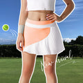 Short breathable skirt fashion tapehigh waistcontrast color yoga wear tennis skirt badminton golf skirt quick drying