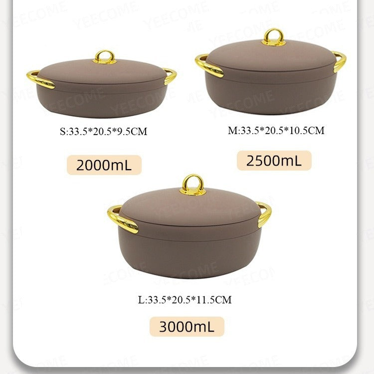 Food warmer container factory price direct sales export3pcs cross-border golden ear thermal insulation box 2l2.5l3l