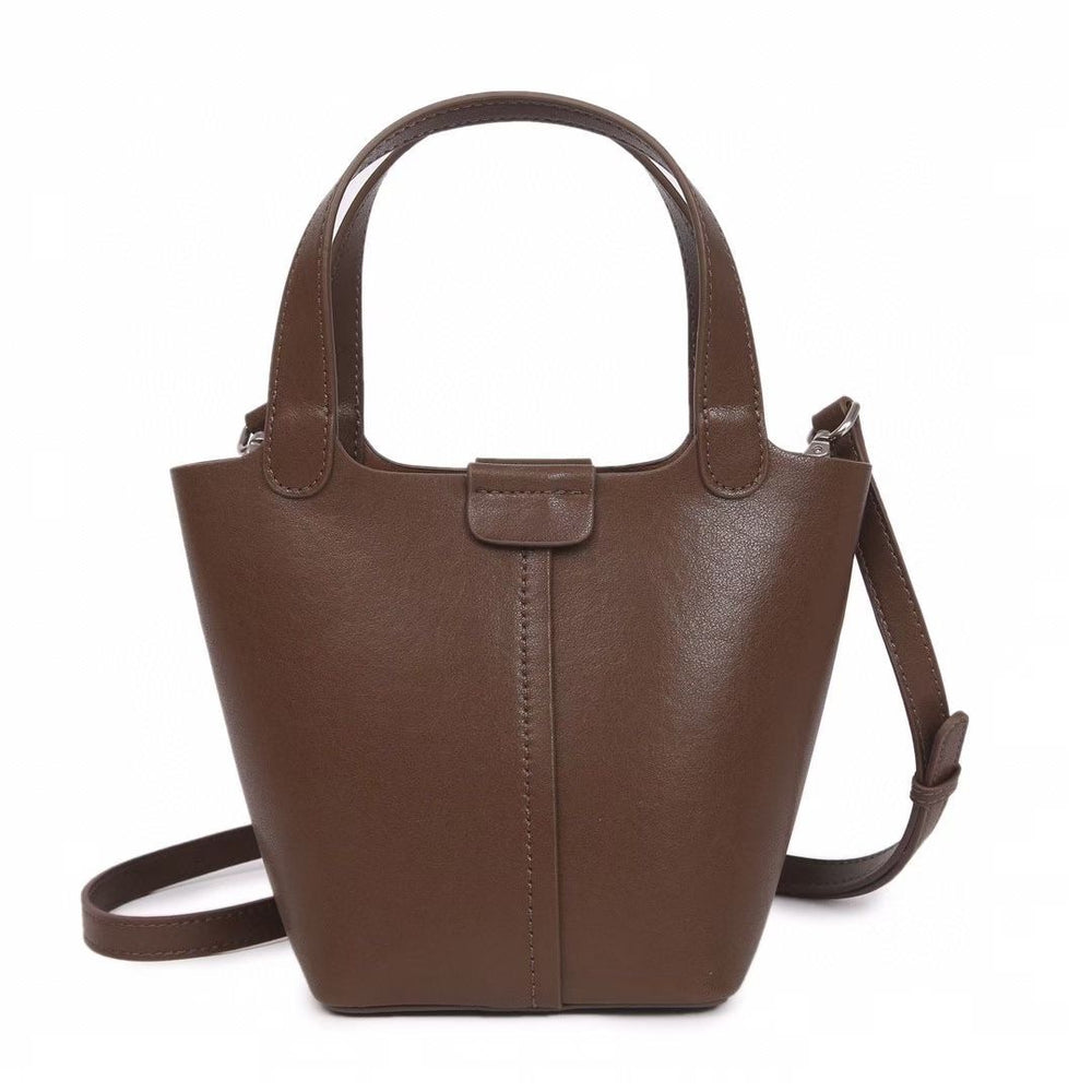 Bag 2024fall and winternew arrival bucket bag vegetable basket women's bag genuine leather satchel bag classysenseniche style crossbody bag