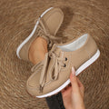 summer new arrival: plus-size women's casual comfortable low-cut lace-up fashion flats - wholesale for export