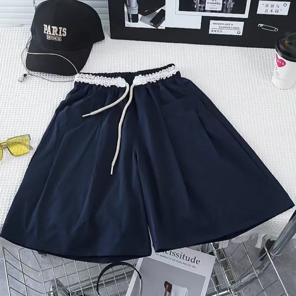 [counter quality] women's youthshortssummer thin style youthcasualhalf length pants light and breathable mid-pants