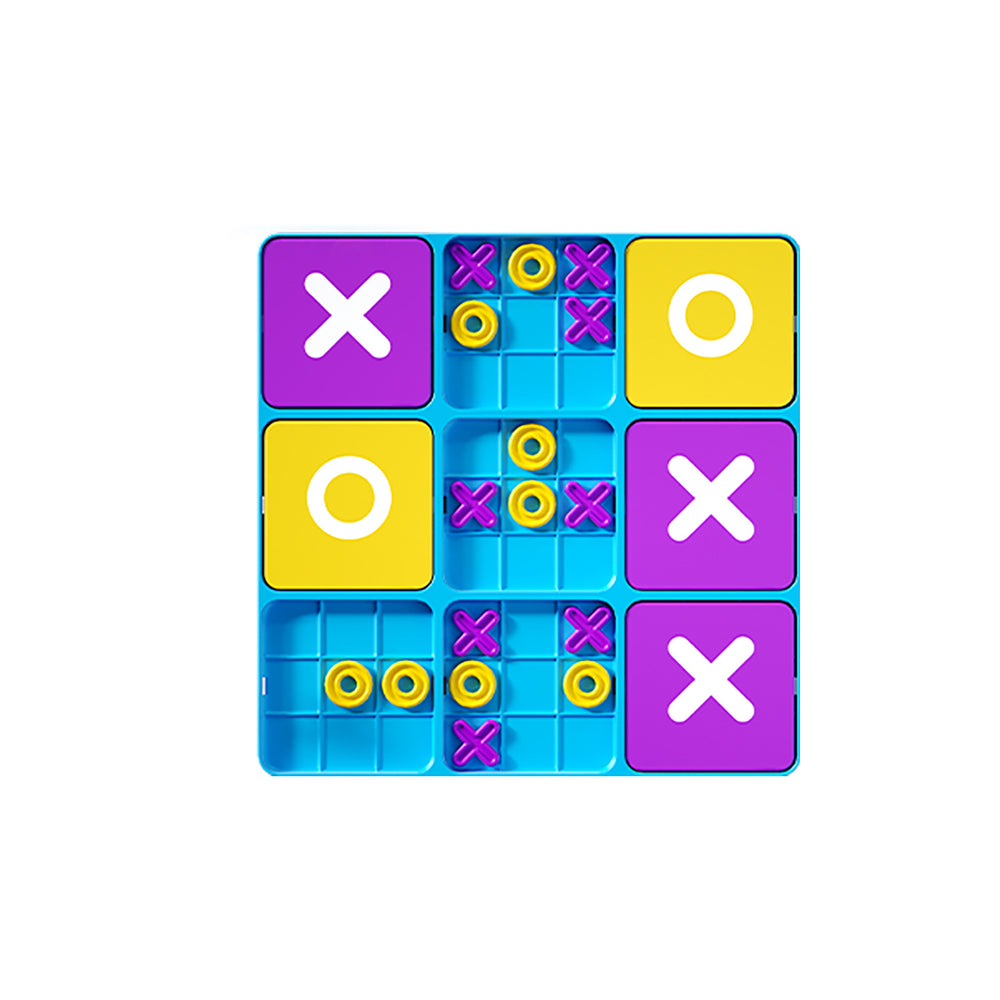 kids educational tic-tac-toe game xo tic-tac-toe board game early education interactive toy nine-square grid desktop board game