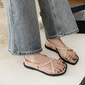 hot-selling new style toe sandals and slippers for women, summer outer wear, popular flat-bottomed roman sandals, one-piece clip-toe women's shoes