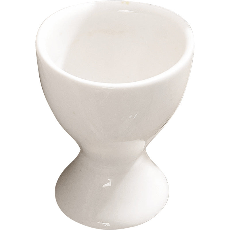 Scandinaviancasual pure white breakfast egg cup egg holder creative egg holder dining table utensils mini goblet ins