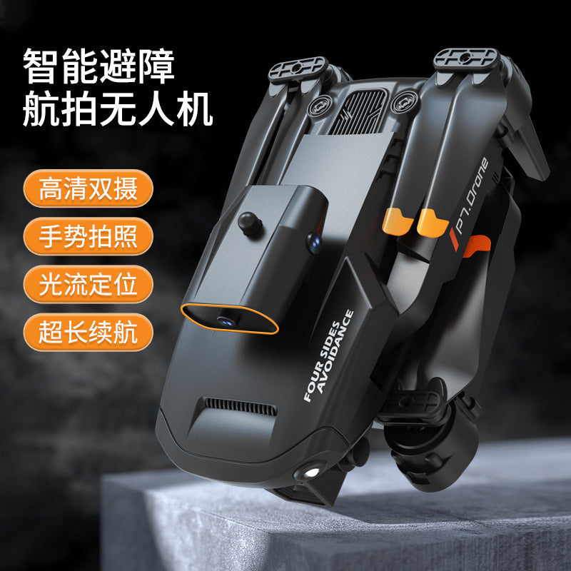p7 drone with 4-way obstacle avoidance, hd aerial photography, 4k quadcopter, foldable remote control aircraft, kids' toy