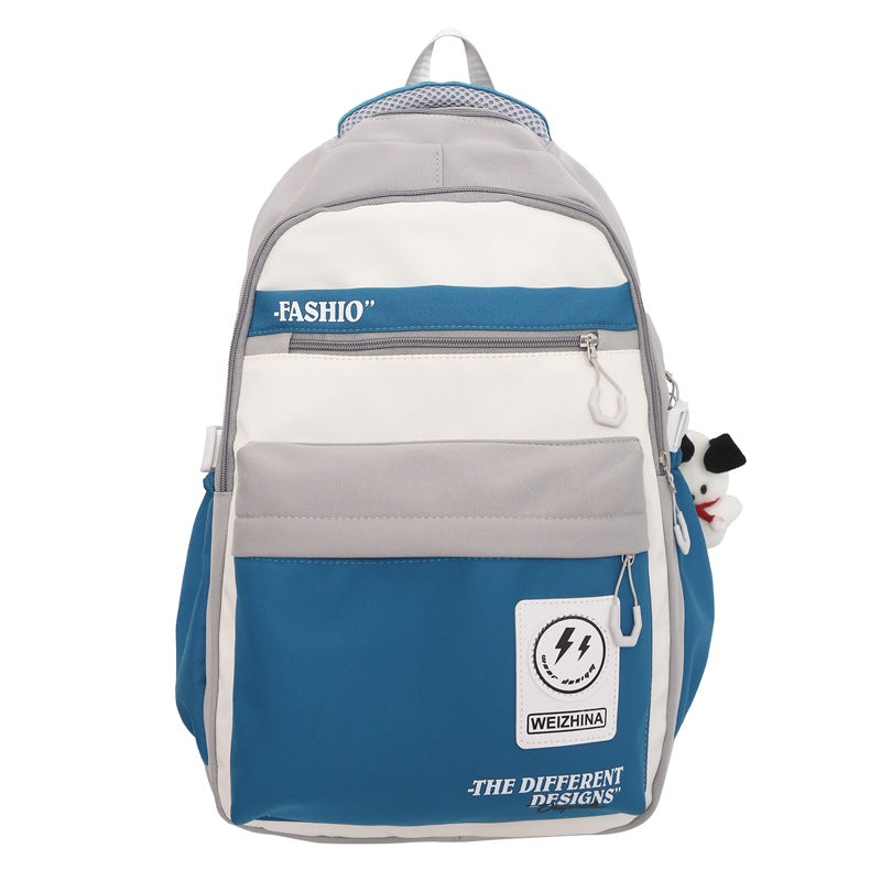 New middle and high school students backpack schoolbag Korean version large-capacity student campus backpack waterproof travel computer bag