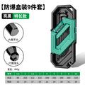 Hex key wrench set - heavy duty, extended length, 9-piece combination set for home use - hexagonal, hex, and square drive screwdriver kit in case