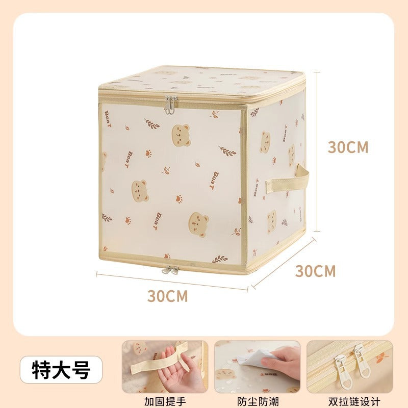 Clothes storage box Household large-capacity foldable storage box Pants layered finishing box Wardrobe storage artifact