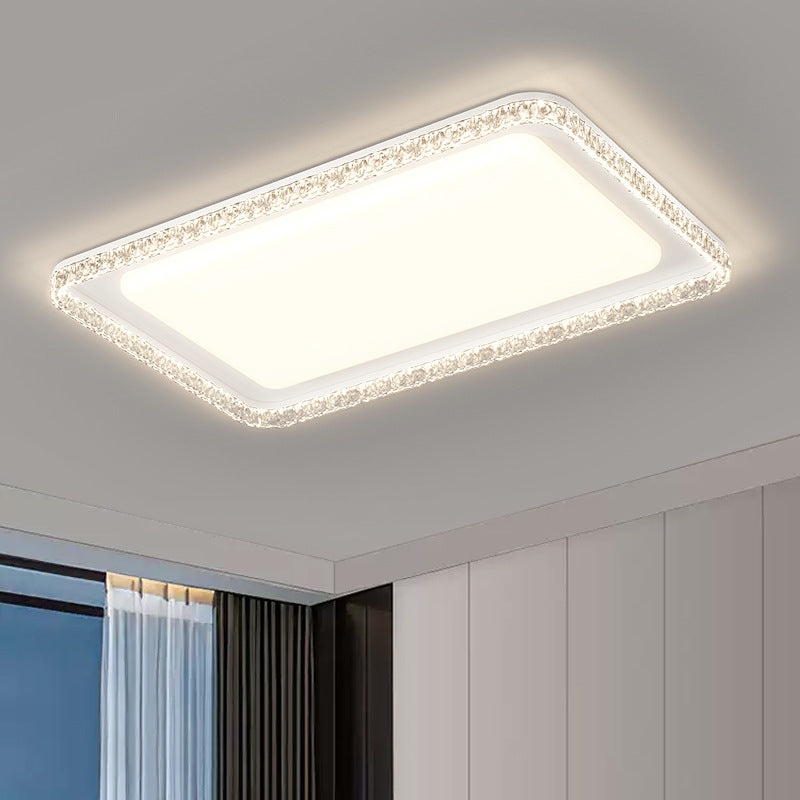 Living room light ceiling light Italian light luxury atmosphere household rectangular ultra-thin eye protection hall light whole house lighting package