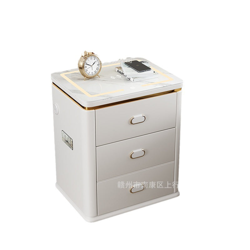 2023 smart safe nightstand - home anti-theft safe with wireless charging, integrated luxury design for home and hotel use
