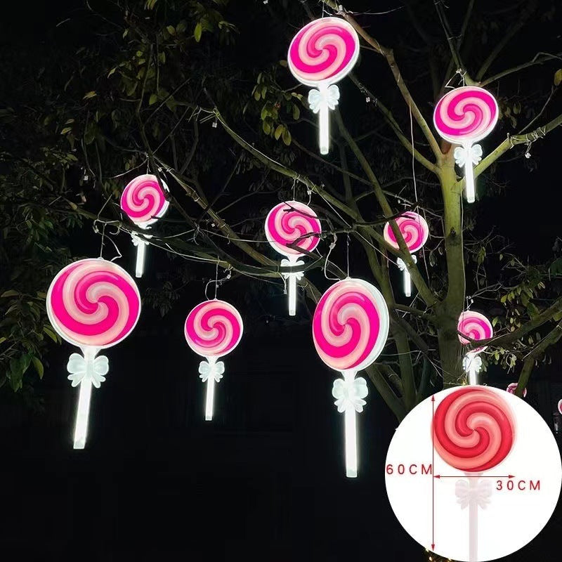 2023 new 3D three-dimensional lucky bag modeling light outdoor lighting tree light decorative light New Year's holiday atmosphere layout