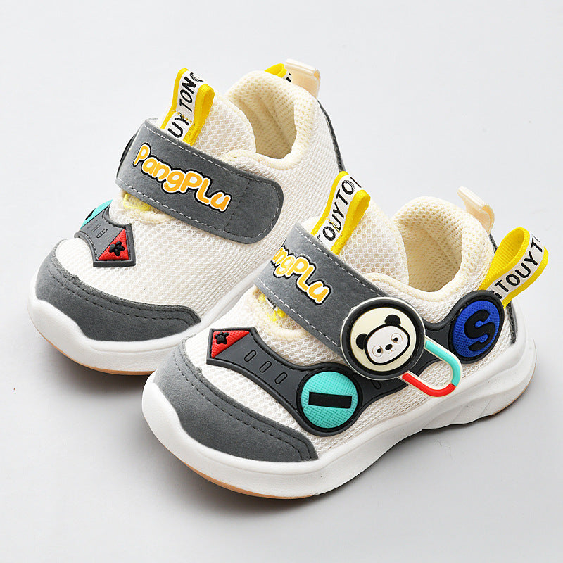 Kids' spring/autumn shoes: breathable soft-soled infant shoes for baby girls (0-1-3 years old), baby shoes, functional shoes for baby boys, and first walker shoes