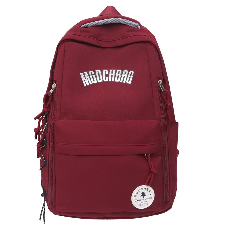 School bag Female college student Japanese Hong Kong style large-capacity backpack Male high school student Middle school student leisure travel backpack