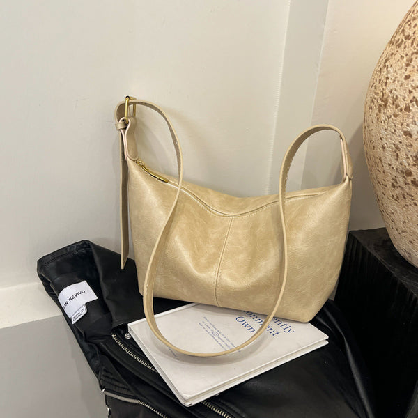 2025 new retro commuter bag women's bag trendy fashion Korean version shoulder tote bag versatile large capacity armpit bag