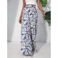 Shipped:  hot-selling european and american cross-border printed casual high-waisted wide-leg pants for independent e-commerce stores