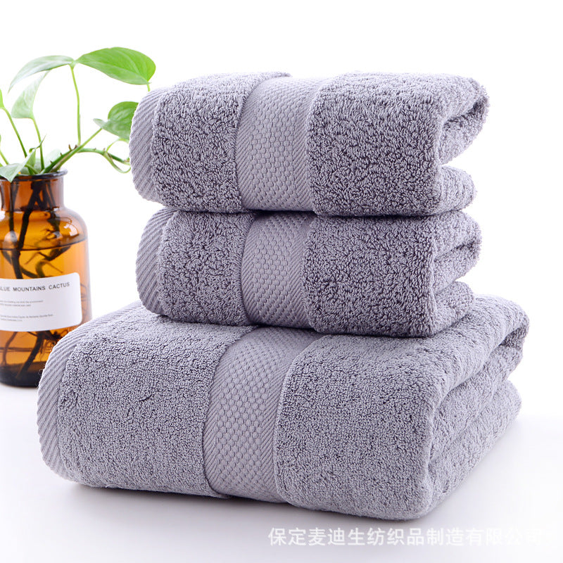 Pure cotton black towel bath towel square towel combination soft water-absorbent thickened hair sticker code amazon hot-selling bath towel
