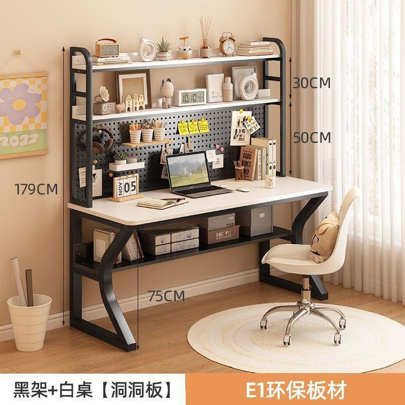 Computer desk desktop for home student study writing desk bedroom desk bookshelf all-in-one small table simple office desk