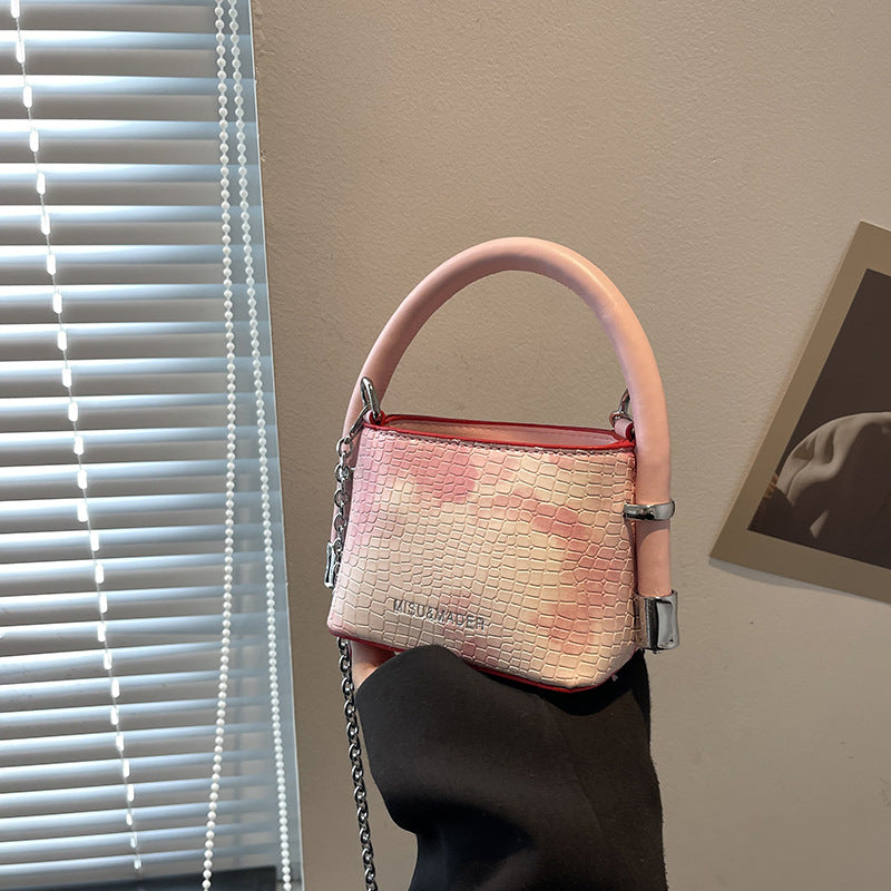 Foreign trade cute girl dopamine mini chain lipstick portable small bag women 2025 new trend messenger bag