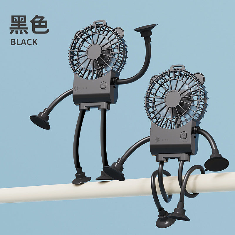 octopus fan suction cup mini office desktop dormitory kitchen neutral silent usb fan portable