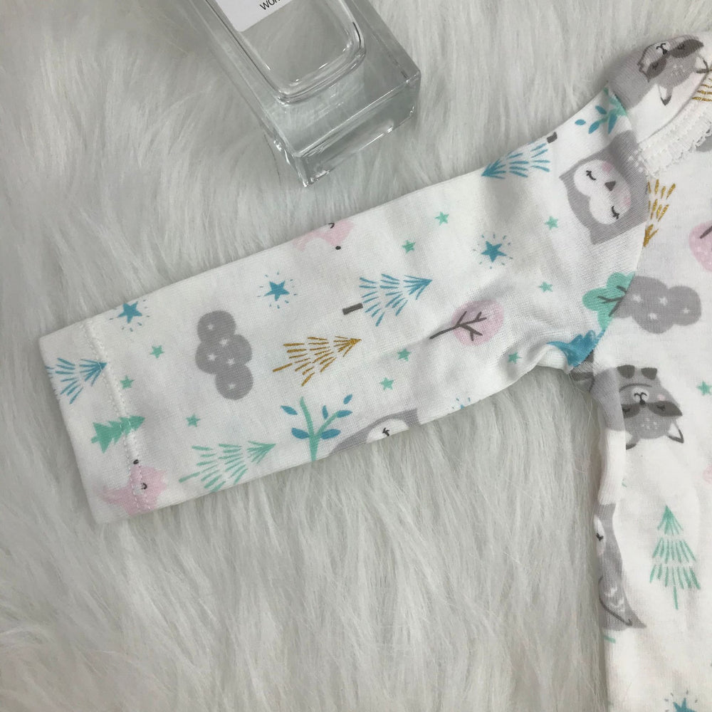 Baby girl's autumn clothes, pure cotton class a long-sleeved romper, newborn soft crawling suit, animal print bodysuit