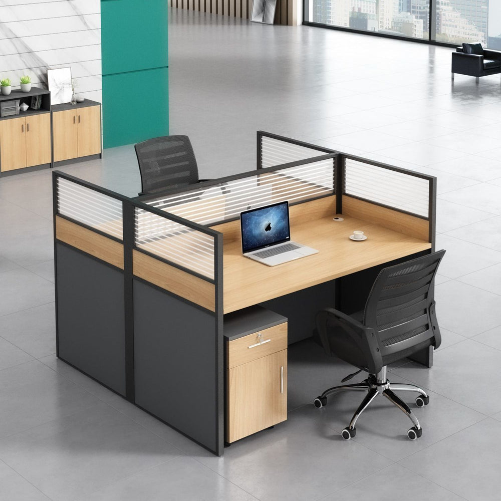 Executive office desk and chair set, four-seat partition, minimalist modern screened workstation, office computer desk for employees