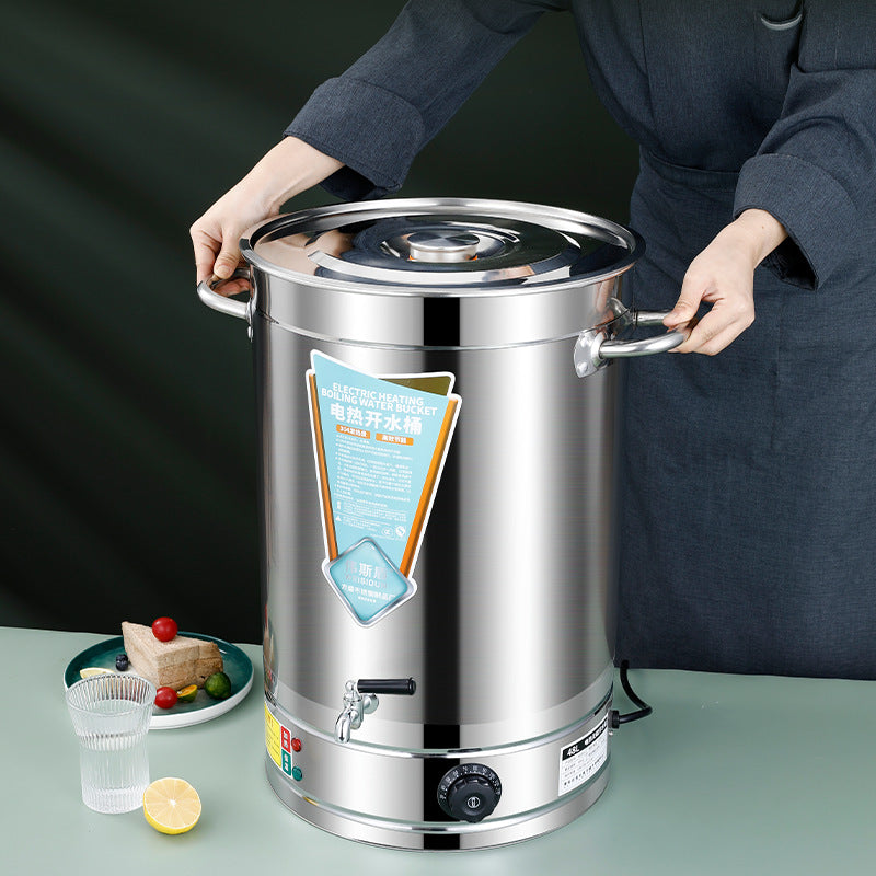 Large-capacity confinement bucket with faucet, long thermal insulation water bucket, canteen tea bucket, milk tea thermal insulation bucket, special for setting up stalls