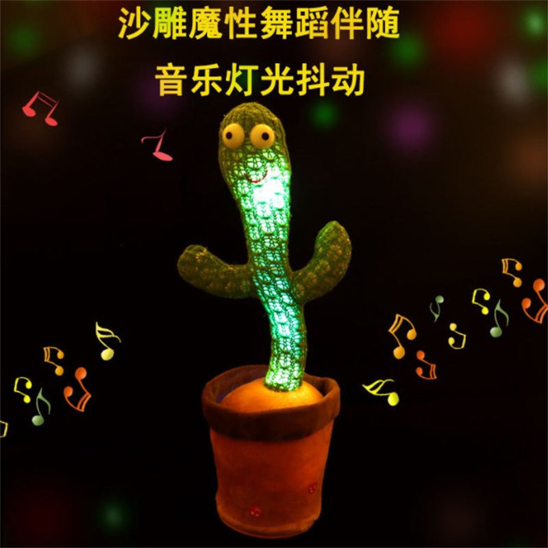 popular internet celebrity cactus learning to speak, electric swing, singing and dancing, funny kidsstuffed toys
