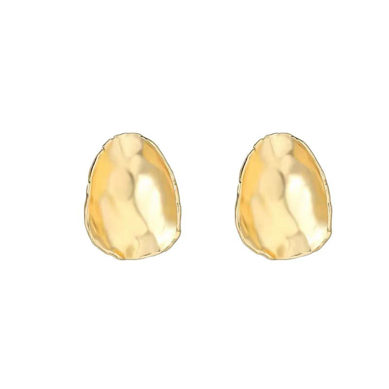 Stylish gold and silver unique exaggerated large metal earrings for women 2026new arrival popular classy sense accessible luxury earrings earrings