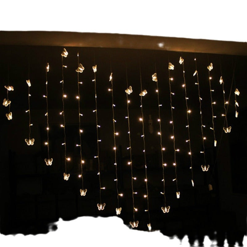 LED Gypsy love curtain light string, wedding room arrangement, bedroom romantic decoration atmosphere, flashing lights, small colorful lights