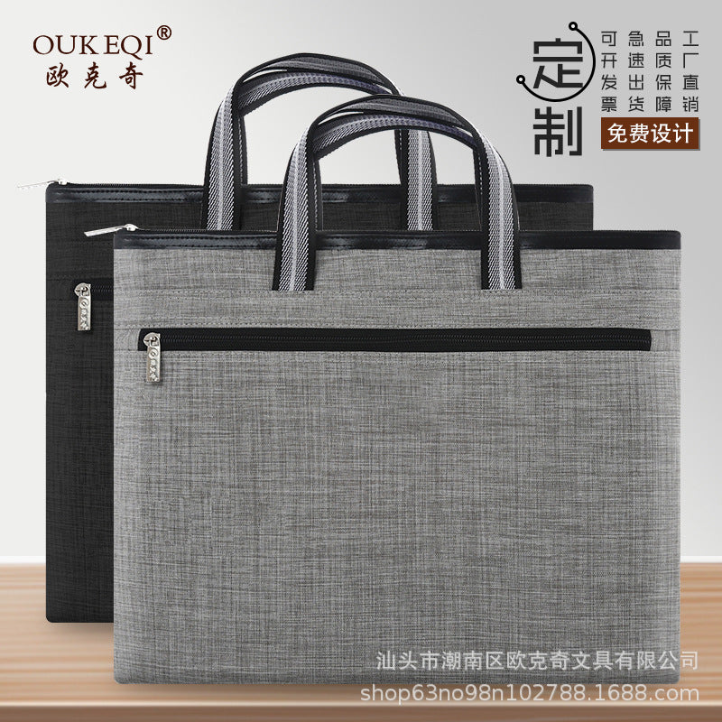 Office & business tote bag, document bag, waterproof zipper tote, file bag, tutoring bag, briefcase, custom document bag
