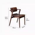White wax solid wood north american black walnut backrest dining chair living room desk tea room chair stool modern casual kawashita chair