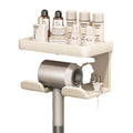 Hair dryer holder - no drilling required, wall-mounted hair dryer rack for bathroom, hair dryer organizer shelf
