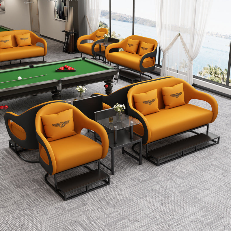 Accessible luxury billiard hall sofa billiard room viewing chair competition special booth watching the game new arrival high-end table and chair combination