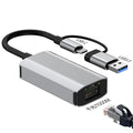 Usb to ethernet adapter type-c to rj45, compatible with mobile phones, routers, nintendo switch, and gigabit network cards
