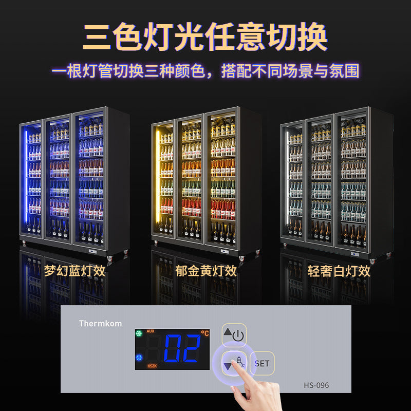 Huaer beer cabinet personalized 110v display cabinet freezer commercial four-door ktv wine and beverage cabinet wholesale refrigerator
