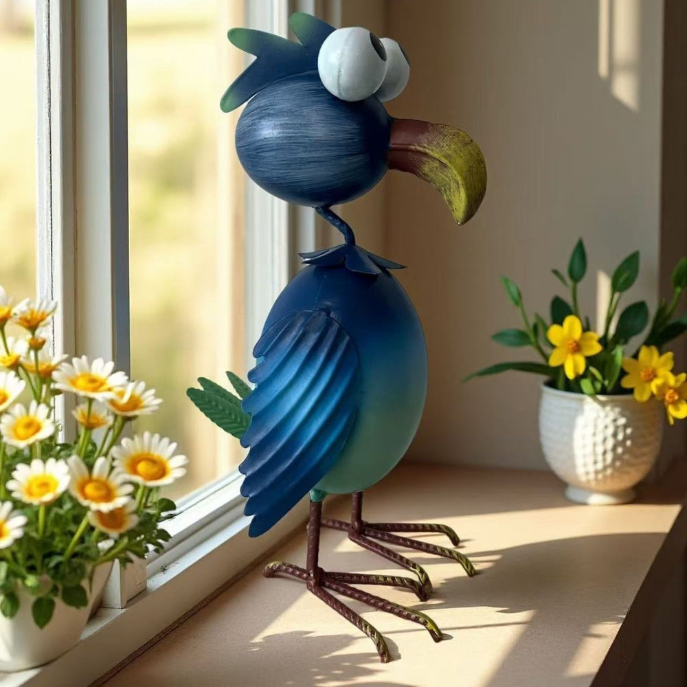 creative flamingo ornaments, handicrafts, metal iron art, home hanging decorations, balcony garden, courtyard, lawn decoration