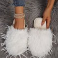 new arrival cotton slippers fall and winterthickenedstuffed toe cotton slippers home indoor heattechfashion fur slippers for women