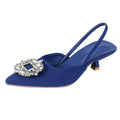 2026 european and american high heel sandals pointed toe stiletto diamond fashion shoes elegant closed-toe low-top outerwear high heels